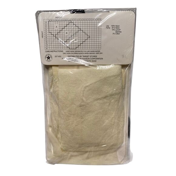 Target Ultra Sheer Control Top Pantyhose Off White Size C Sandalfoot Formal - Picture 2 of 4